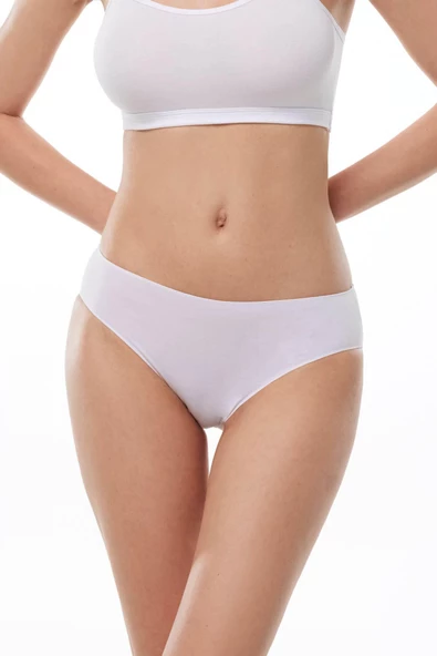 Malabadi 187 6'Lı Paket Kadın Modal Ara Bel Dar Kalıp İz Yapmayan Slip & Külot - Resim 12