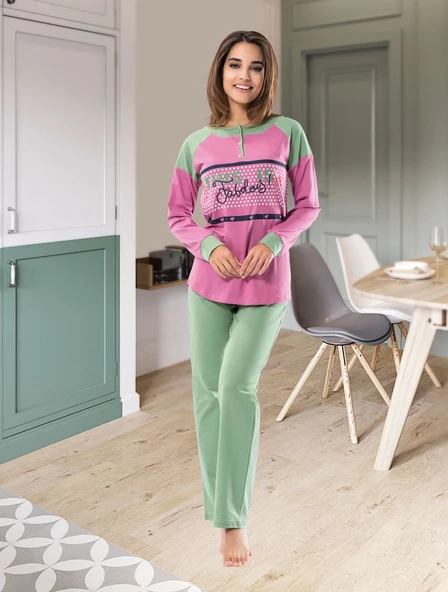 pilelistore Uzun Kol Kadın Pijama Takım 1120