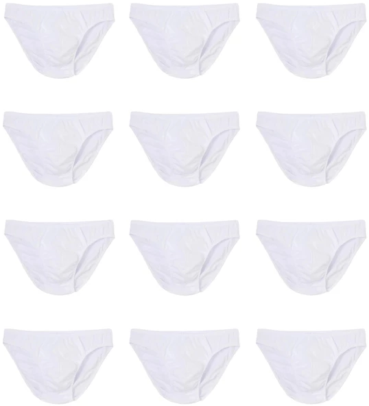 12 Adet Erkek % 100 Pamuk Önyıldız Kom Slip - 6