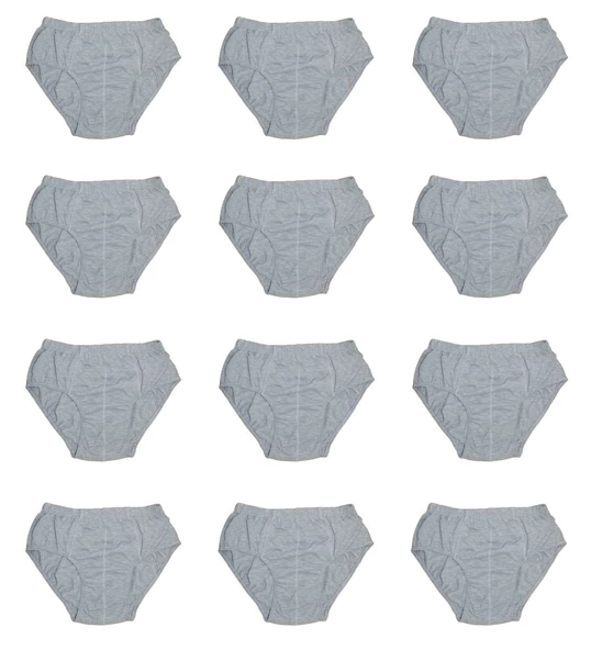 12 Adet Erkek % 100 Pamuk Önyıldız Kom Slip - 5