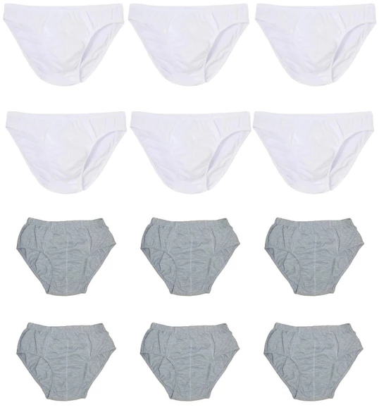 12 Adet Erkek % 100 Pamuk Önyıldız Kom Slip