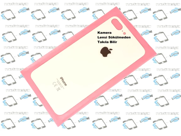 İphone 8 PLUS Arka Pil Batarya Kapağı (CAM) GOLD - 1