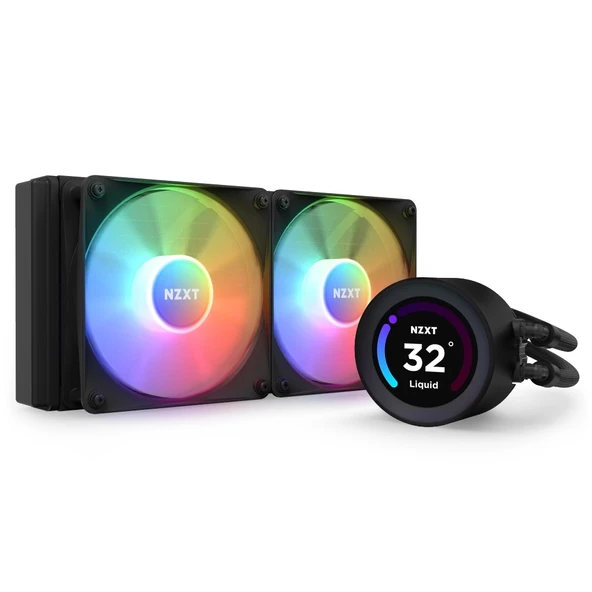 NZXT Kraken Elite 240 Black RGB AIO LCD Display 240 mm Intel(1700p)-AMD Uyumlu Sıvı Soğutucu