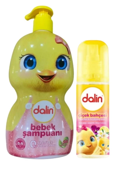 Dalin Yenidoğan Kız Bebek Şampuan 500ml + Kolonya 150ml 2 Li Set