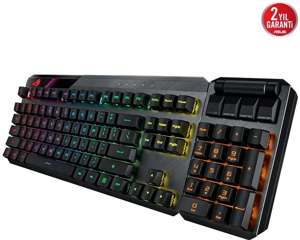 Asus ROG Claymore II ROG RX Red Optical Switch Türkçe RGB Mekanik Kablosuz Gaming Klavye