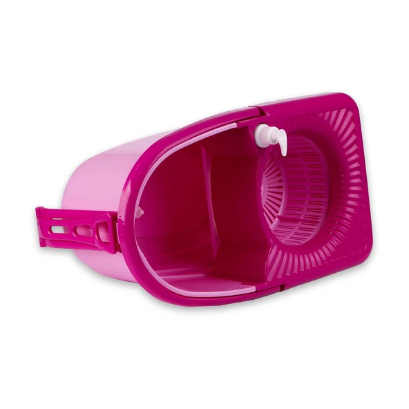 FLORA TRENDY TEKERLEKLİ ÇEKMELİ TEMİZLİK SETİ F369 - 4