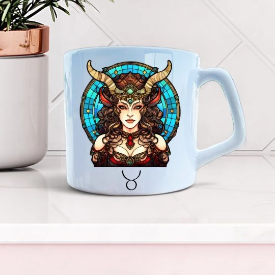 KUPA,BOĞA BURCU BASKILI KUPA