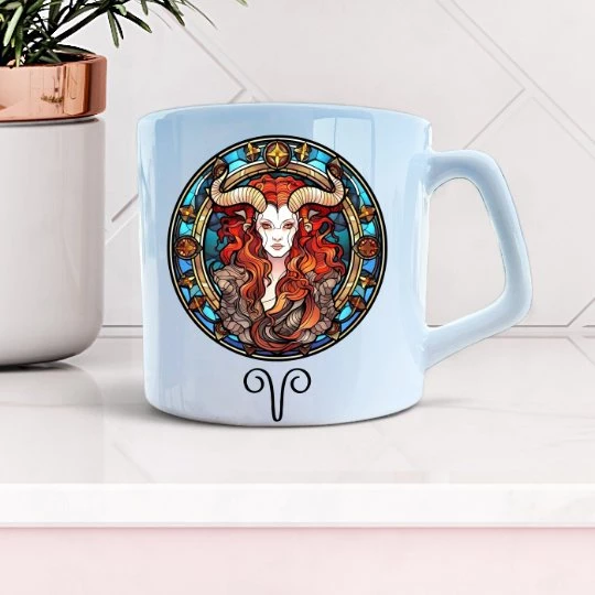 KUPA,KOÇ BURCU BASKILI KUPA