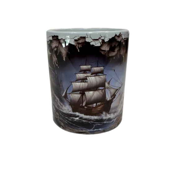 Denizcilik,gemi tasarımlı baskılı kupa,3D baskılı kupa,bardak - 5