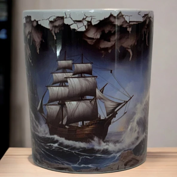 Denizcilik,gemi tasarımlı baskılı kupa,3D baskılı kupa,bardak - 3