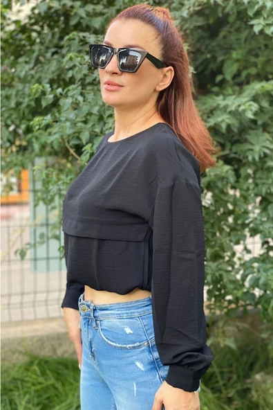 Kadın Crop Bluz - 4