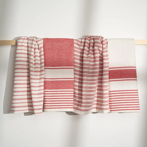 Soley | İzay | %100 Pamuk 4'lü Mutfak Havlusu Seti - 7