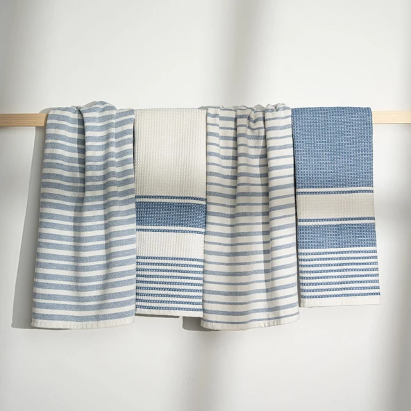 Soley | İzay | %100 Pamuk 4'lü Mutfak Havlusu Seti - 12