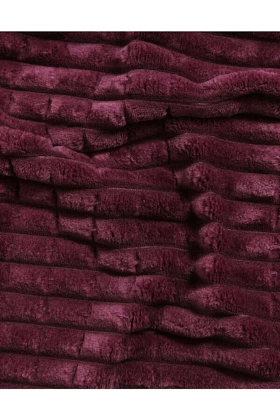 Merinos Modern Line 3 Parça Battaniye Seti Cherry - 3