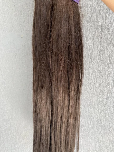 Sentetik - Gerçek Karşım İnsan Saçı 60cm 4 Bağ 390 Gram - 4