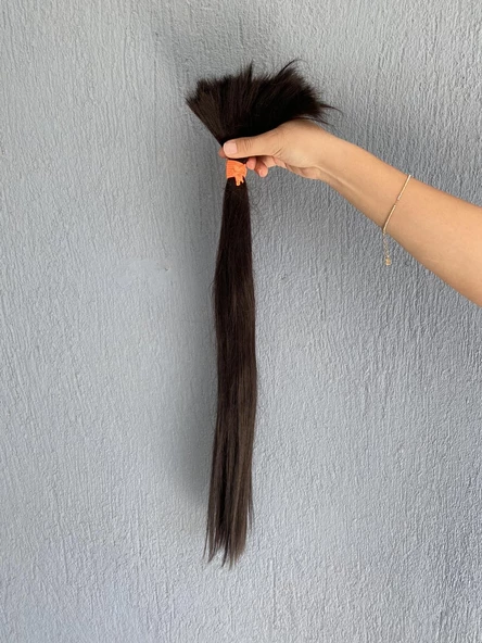 Sentetik - Gerçek Karşım İnsan Saçı 60cm 4 Bağ 390 Gram - 7