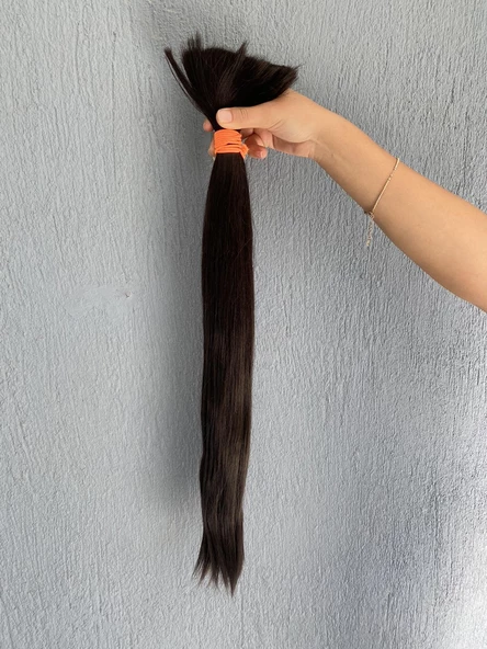 Sentetik - Gerçek Karşım İnsan Saçı 60cm 190 Gram - 7