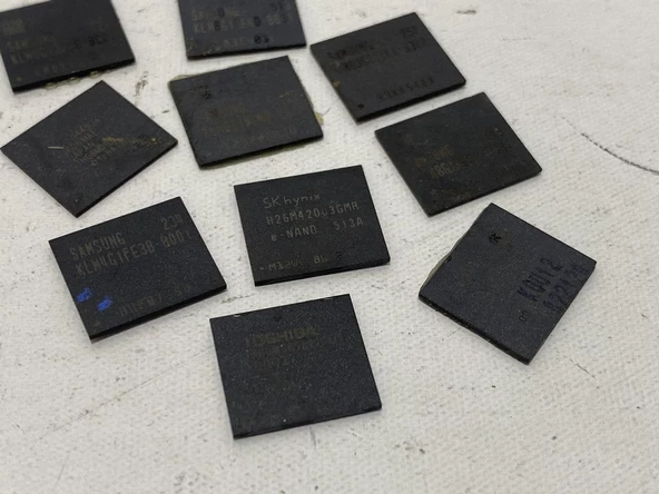 NAND eMMC Flash Bellek Bga Çip 4-8 Gb 100 Adet (Çıkma Parça) - 3
