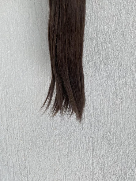 Sentetik - Gerçek Karşım İnsan Saçı 60cm 190 Gram - 5