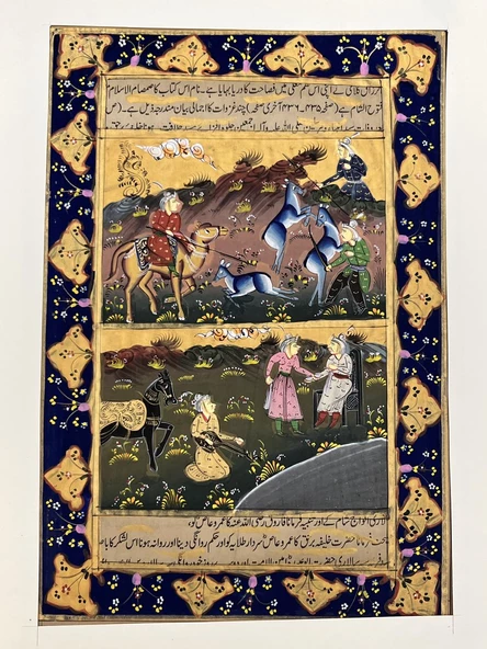 Çatışma ve Dinlenme Adlı El Yapımı Minyatür Resim 30x20,5 cm ürün görseli 1