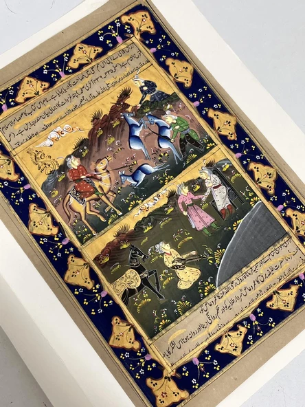 Çatışma ve Dinlenme Adlı El Yapımı Minyatür Resim 30x20,5 cm - Resim 3