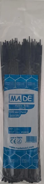 MADE KABLO BAĞI 3,6X370 mm SİYAH 100 LÜ
