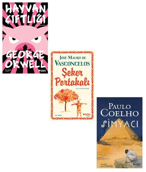 Hayvan Çiftliği + Şeker Portakalı + Simyacı Set 3 Kitap