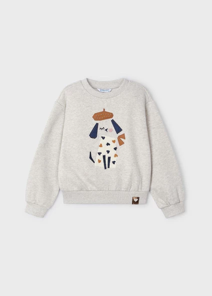 Mayoral Kız Çocuk İşlemeli Sweatshirt - 2
