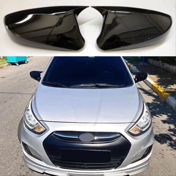 AUTOGP Hyundai era blue ayna kapağı yarasa pianoblack 2005+