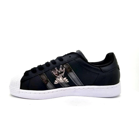 Adidas Super Star Siyah Grafiti Baskılı Özel Seri Erkek Spor Ayakkabı - 2