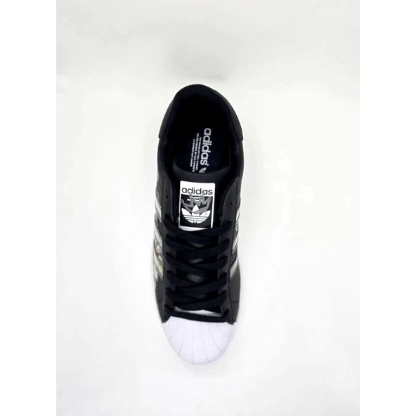 Adidas Super Star Siyah Grafiti Baskılı Özel Seri Erkek Spor Ayakkabı - 3