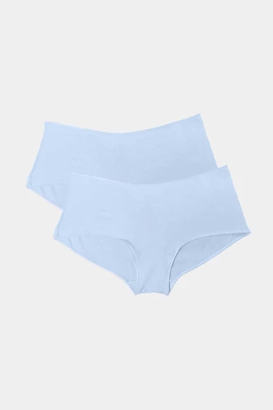 Malabadi 1126 2'Li Paket Kadın Modal Geniş Kenarlı İz Yapmayan Slip & Külot - Resim 5