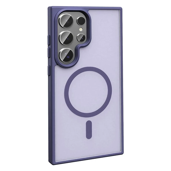 Galaxy S24 Ultra Kılıf Magsafe Şarj Özellikli Mat Arka Yüzey Redclick Sio Kapak - Resim 11