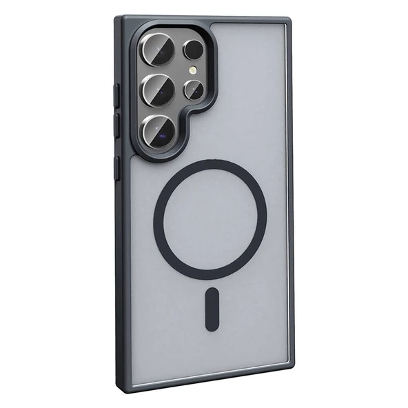 Galaxy S24 Ultra Kılıf Magsafe Şarj Özellikli Mat Arka Yüzey Redclick Sio Kapak - Resim 9