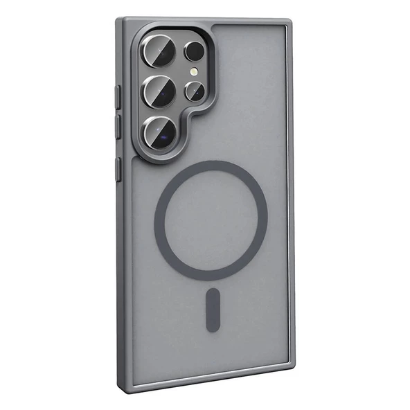 Galaxy S24 Ultra Kılıf Magsafe Şarj Özellikli Mat Arka Yüzey Redclick Sio Kapak - Resim 10
