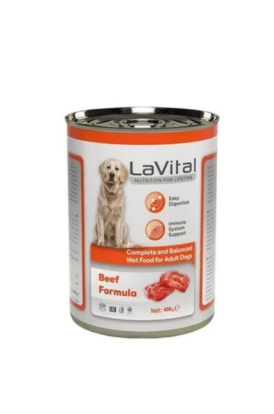 LaVital Adult Biftekli Destekleyici Yetişkin Köpek Konservesi 400gr