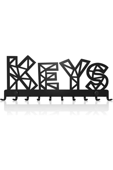 Metal Anahtar Askılığı - Keys Dekoratif Anahtarlık Desenli Dekoratif Metal Askılık, Anahtarlık, Çant - 3