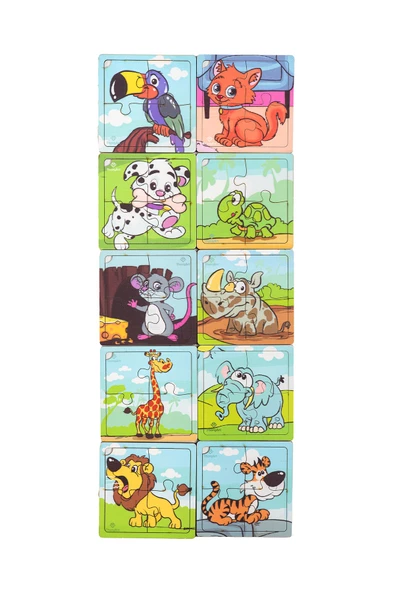 Ahşap  10'Lu Mega Set Afacanlar Eğitici Öğretici Puzzle Çocuklar Için Ahşap Eğitici Öğretici YapBoz - 2