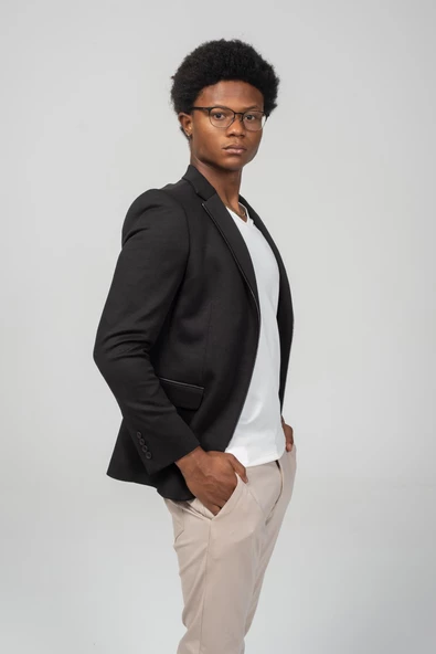 CEKMON Erkek Çift Yönden Açılır Detaylı Esneyen Kumaşdan Spor Ceket - 3