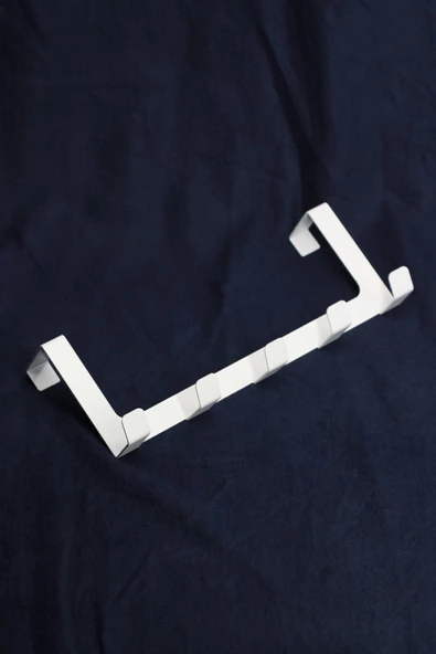 Kapı Askısı, Kapı Arkası Metal Askılık, Elbise Askısı, Bornoz Askısı, Beyaz - 3