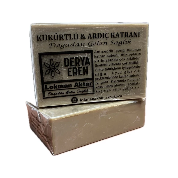 Doğal Ardıç Katranlı Kükürt Sabunu 115-120gr 1Adet, Derya Eren ürün görseli 1