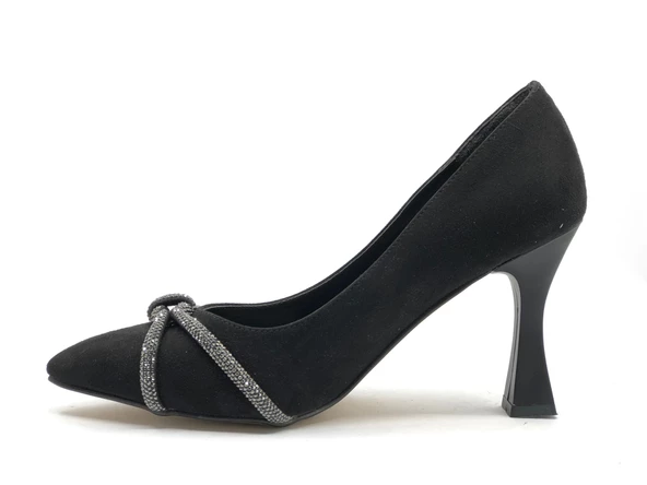 Asya Düğüm Taş Detaylı Kadın Topuklu Ayakkabı Stiletto - 5