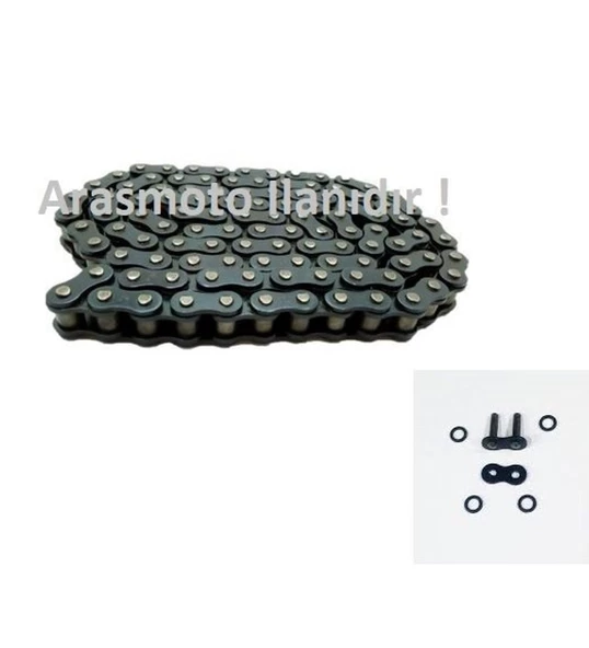 Drift L 125 ,Mh Drift,Cg Uyumlu Oringli Teker Zinciri 428 /128 Bakla Siyah Renk_Supermoto ürün görseli 1