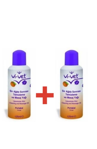 Vi-Vet Ağda Sonrası Temizleme Ve Masaj Yağı Portakal 125 ml 2 Ad.