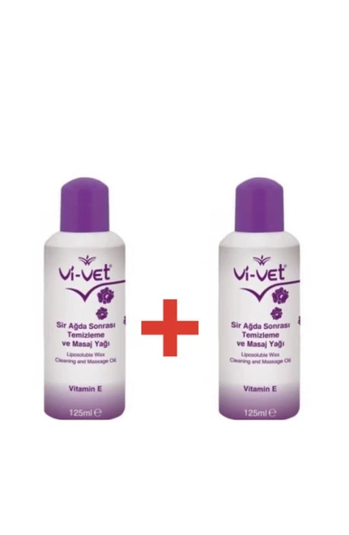 Vi-Vet Ağda Sonrası Temizleme Ve Masaj Yağı E Vitamini 125 ml 2 Ad.