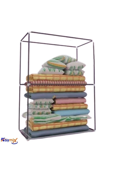 YükselenTicaret Güçlendirilmiş Çelik Profil Yorgan Hurcu Bez Dolap - 3