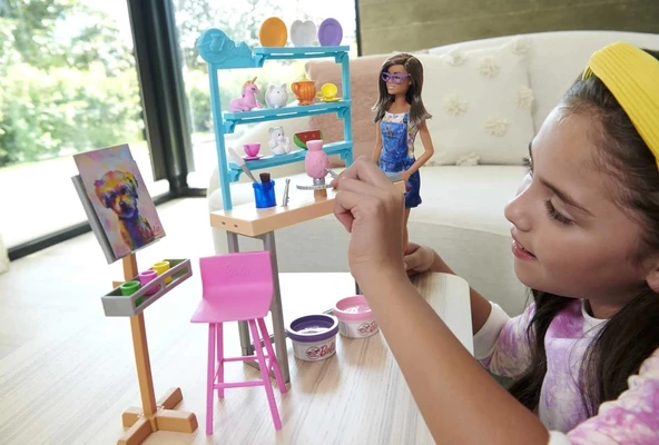Barbie Sanat Atölyesi Oyun Seti HCM85 - Resim 2