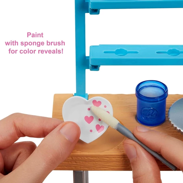 Barbie Sanat Atölyesi Oyun Seti HCM85 - Resim 5