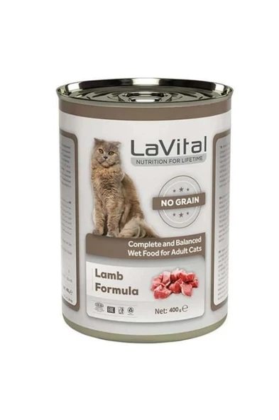 Lavital Adult Tahılsız Kuzu Etli Yetiskin Konserve Kedi Maması 400 gr