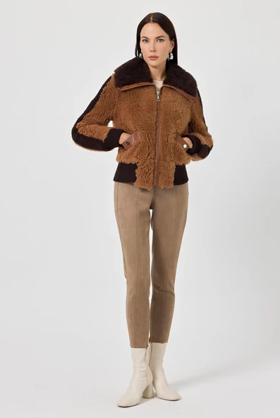 Karina Taba Tüylü Mont - 3